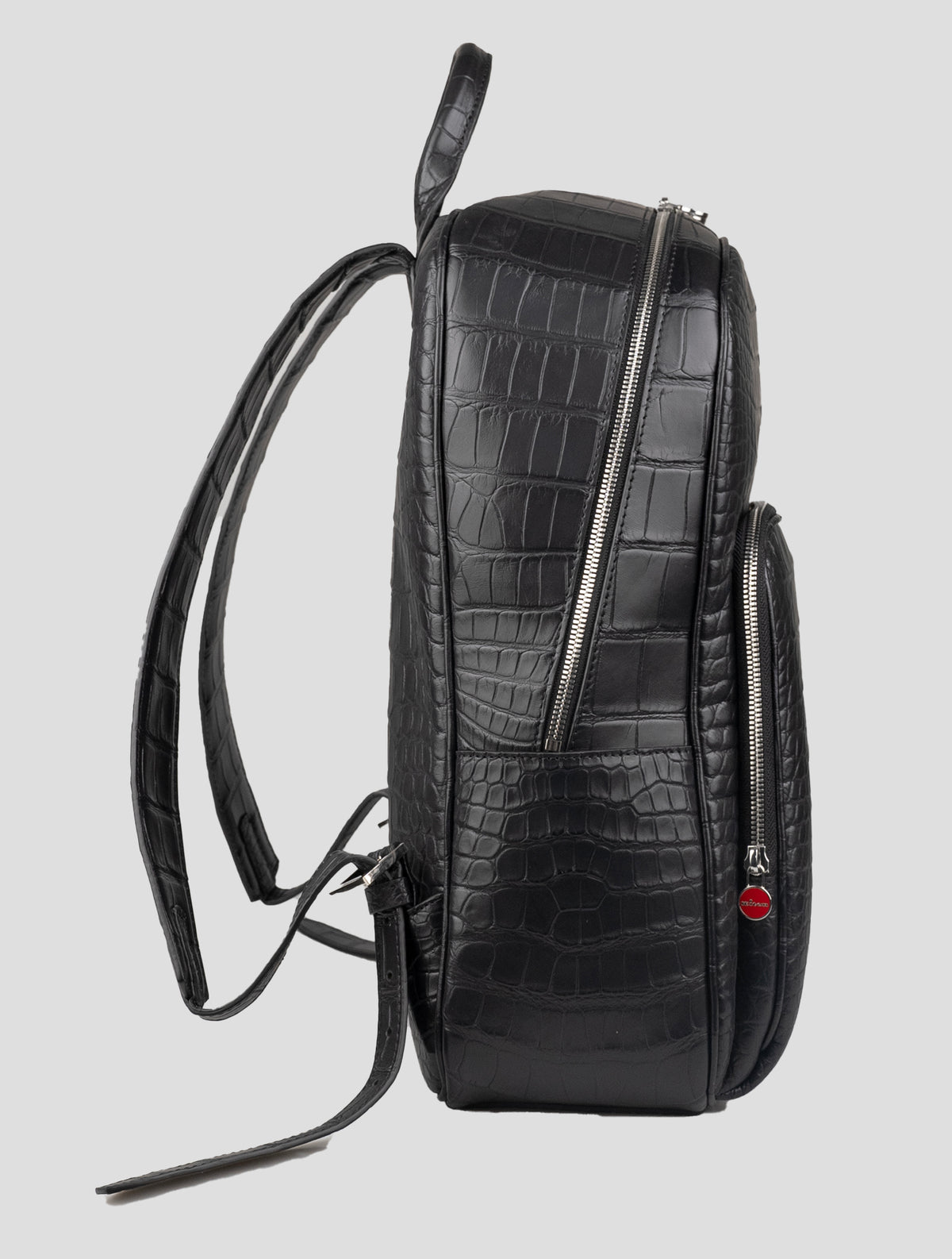 Kiton Black Leather Crocodile Backpack 3