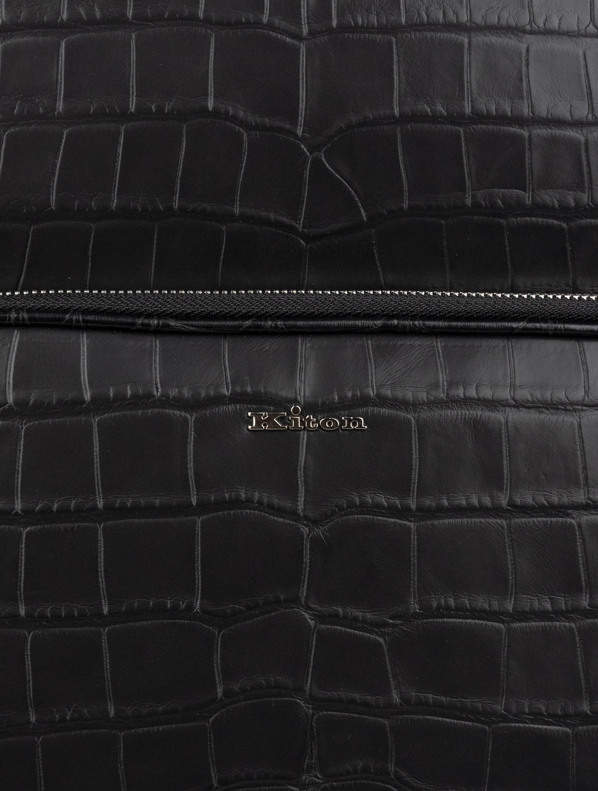 Kiton Black Leather Crocodile Backpack 5