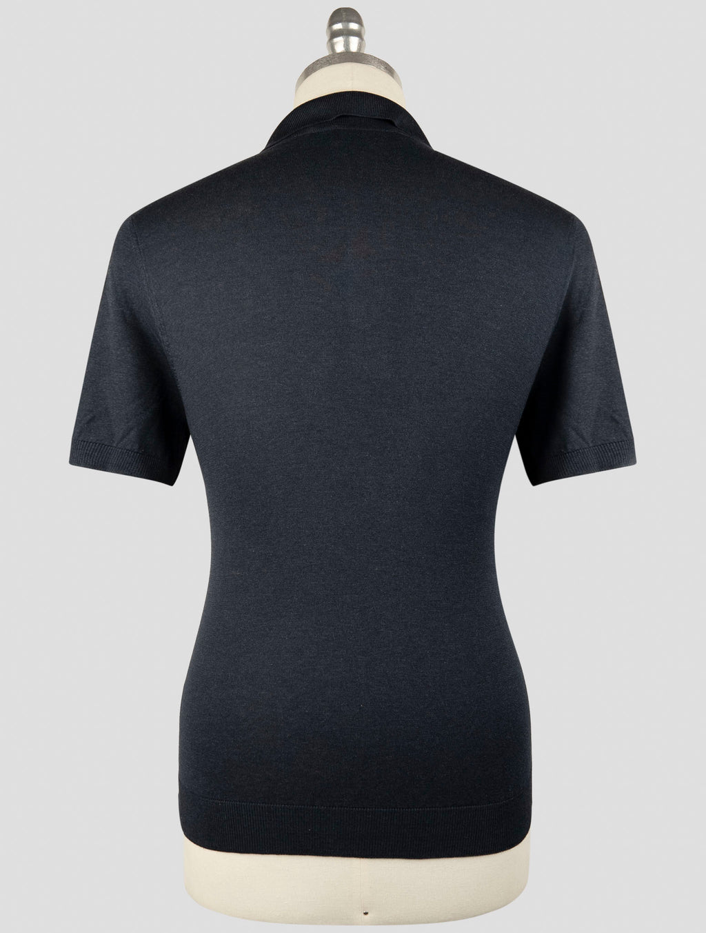 Gran Sasso Blue Navy Silk Polo 3