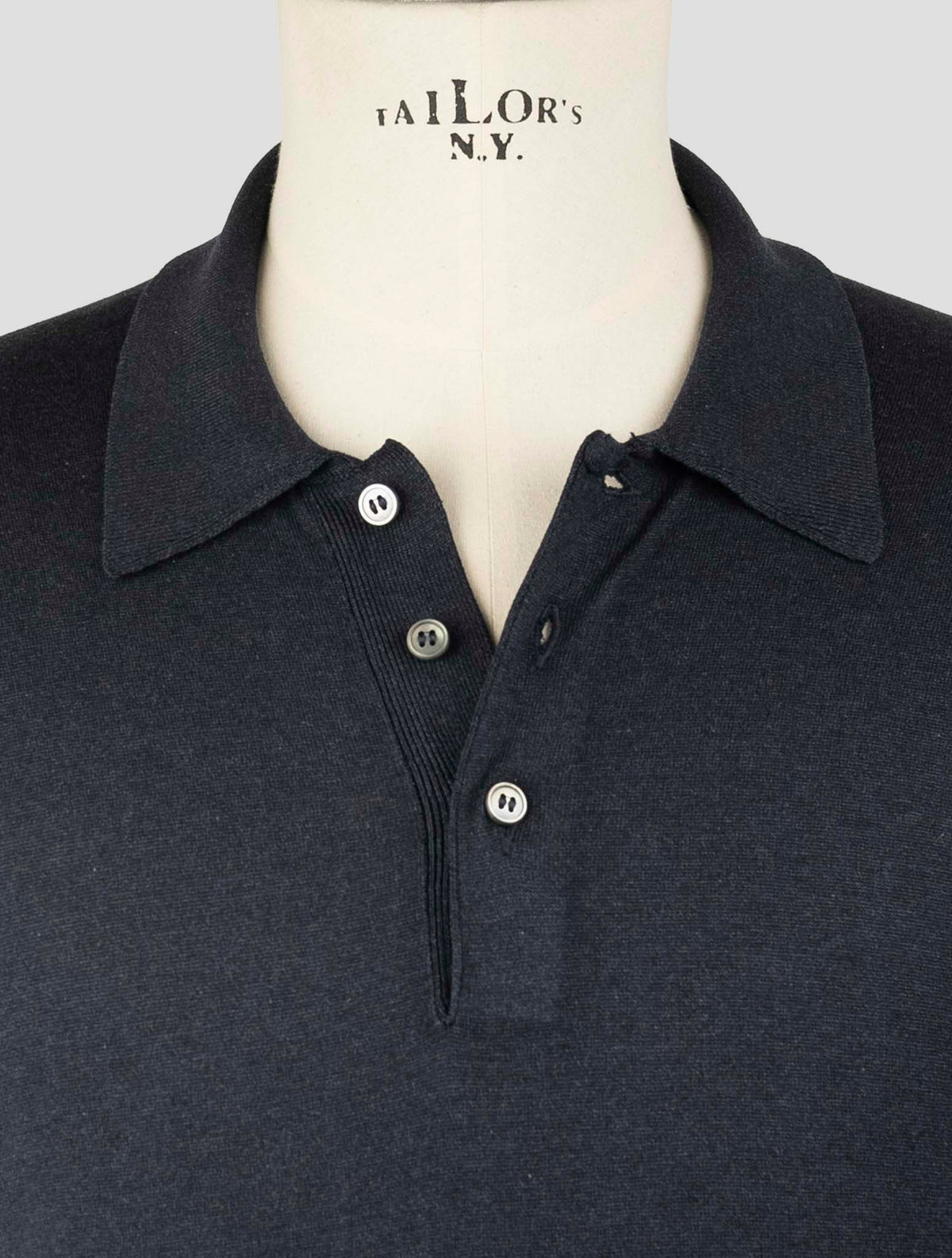 Gran Sasso Blue Navy Silk Polo 4