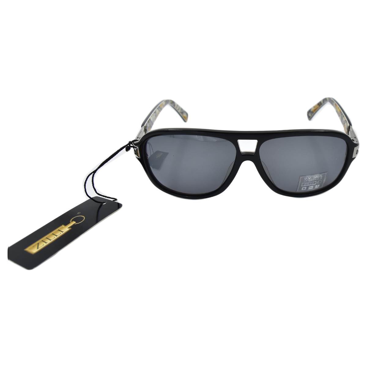 ZILLI Black Acetate Silk Sunglasses 1