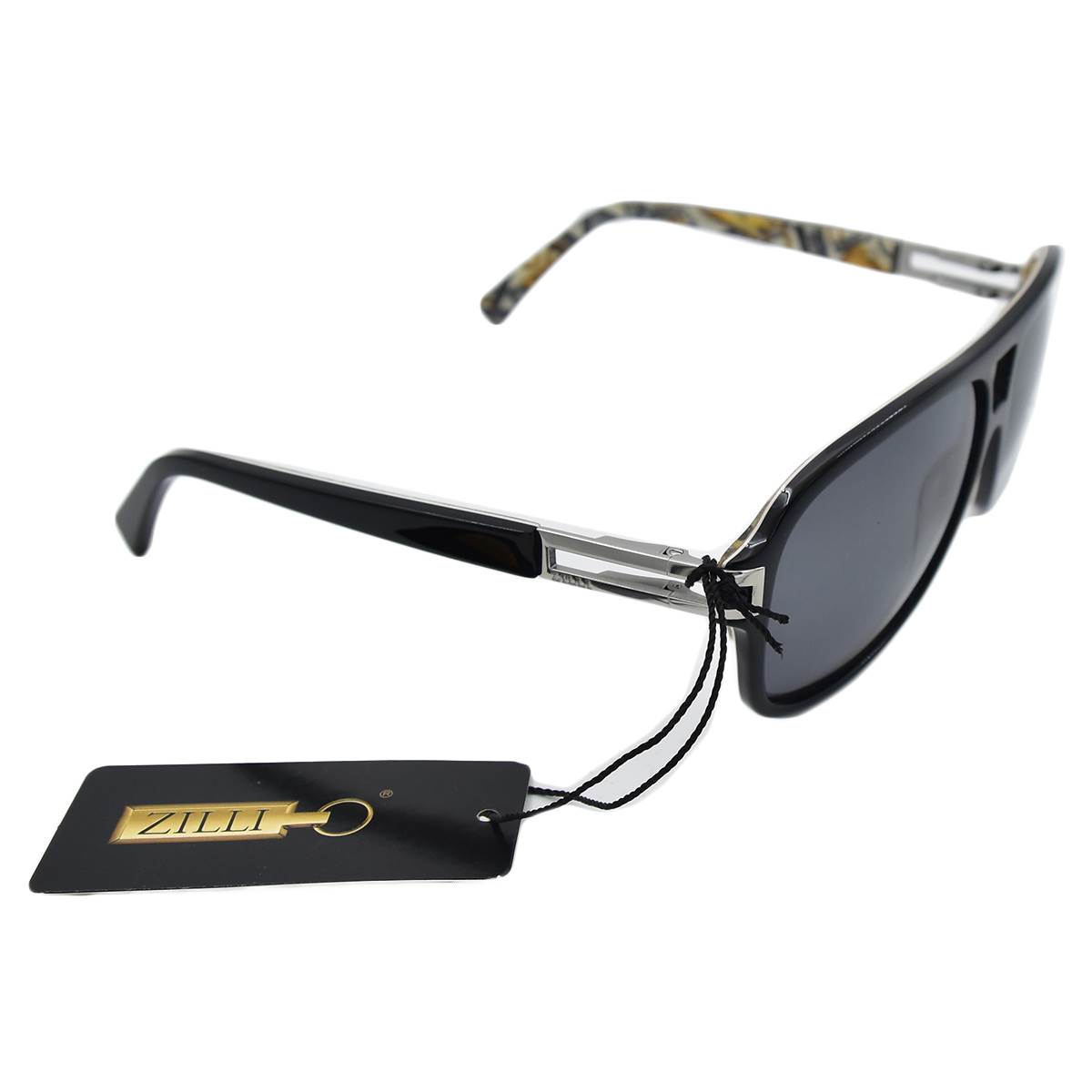 ZILLI Black Acetate Silk Sunglasses 2