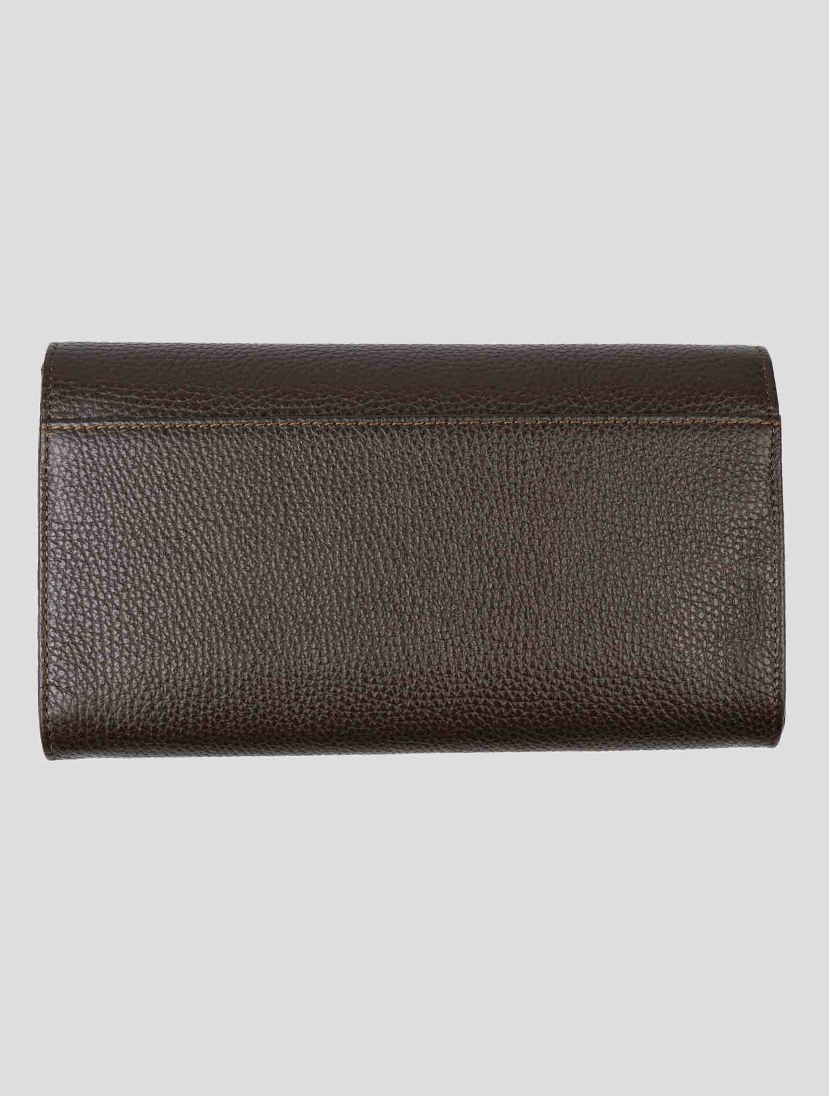 Isaia Brown Leather Pochette 2