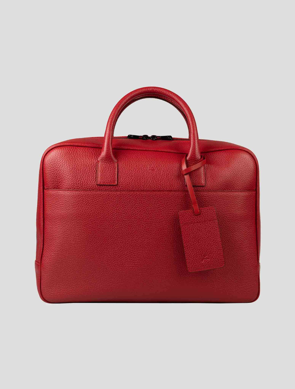 Isaia Red Leather Briefcase 1