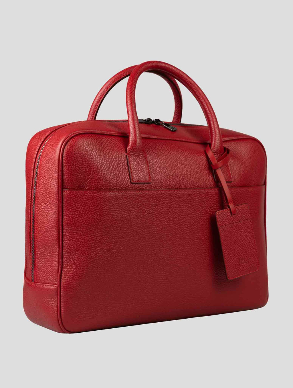 Isaia Red Leather Briefcase 2