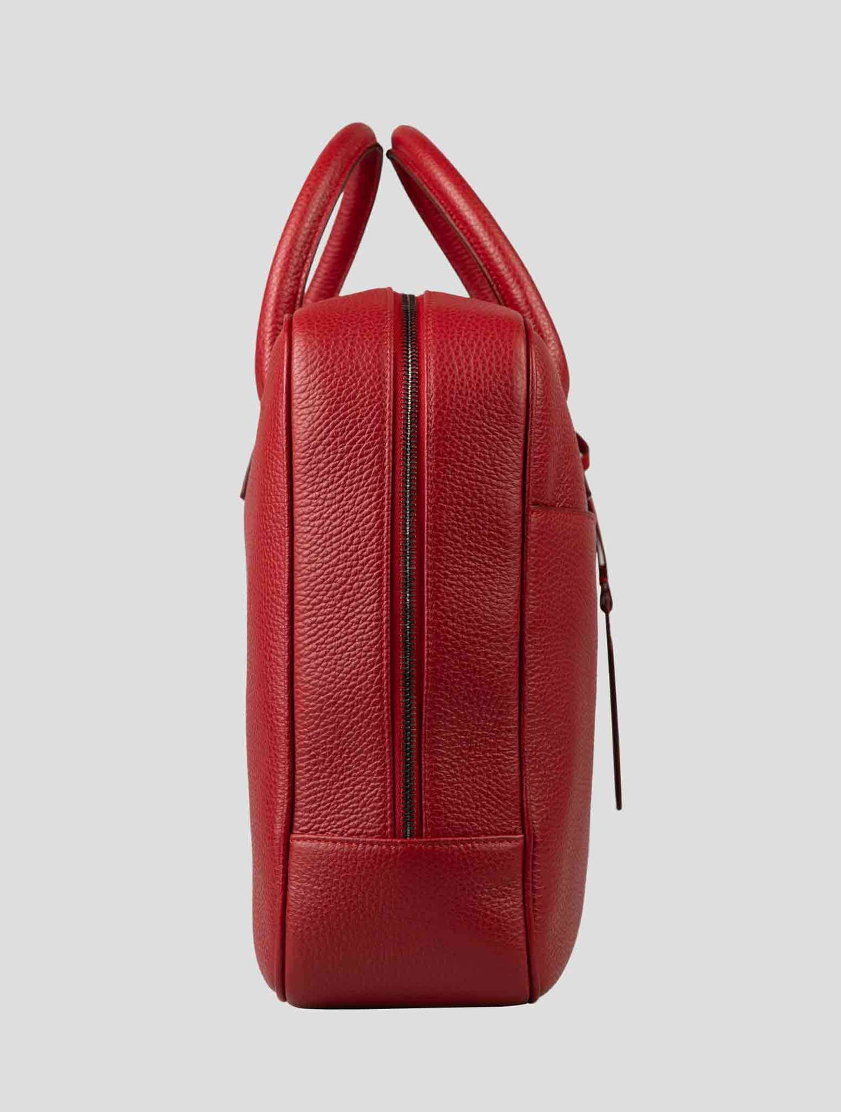 Isaia Red Leather Briefcase 3