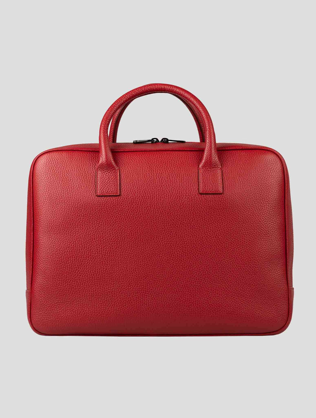 Isaia Red Leather Briefcase 4