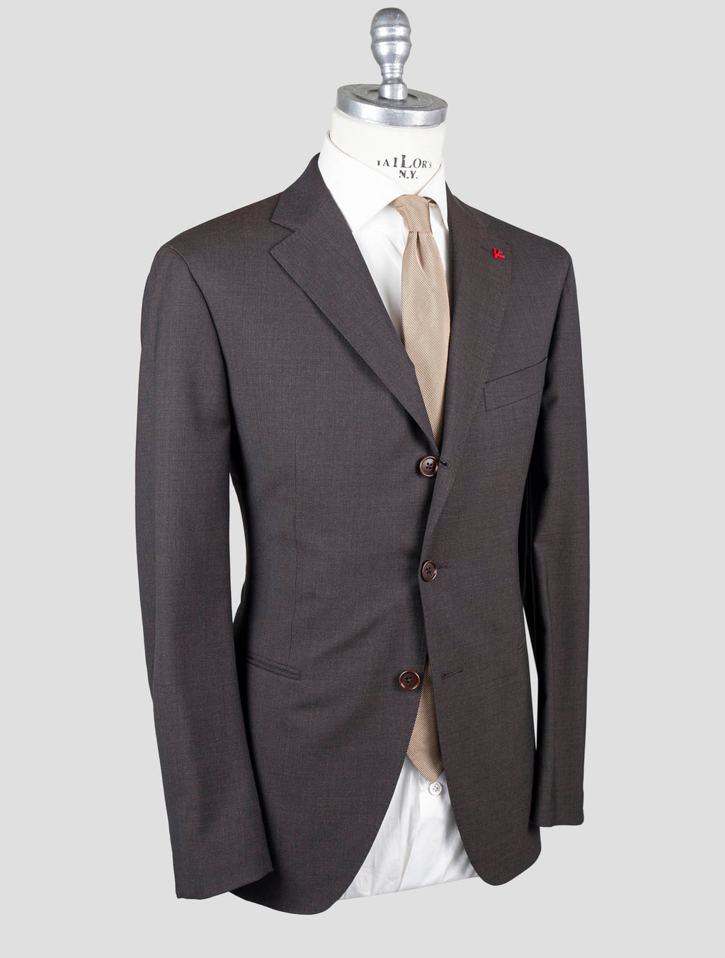 Isaia Brown Wool Silk Suit 2
