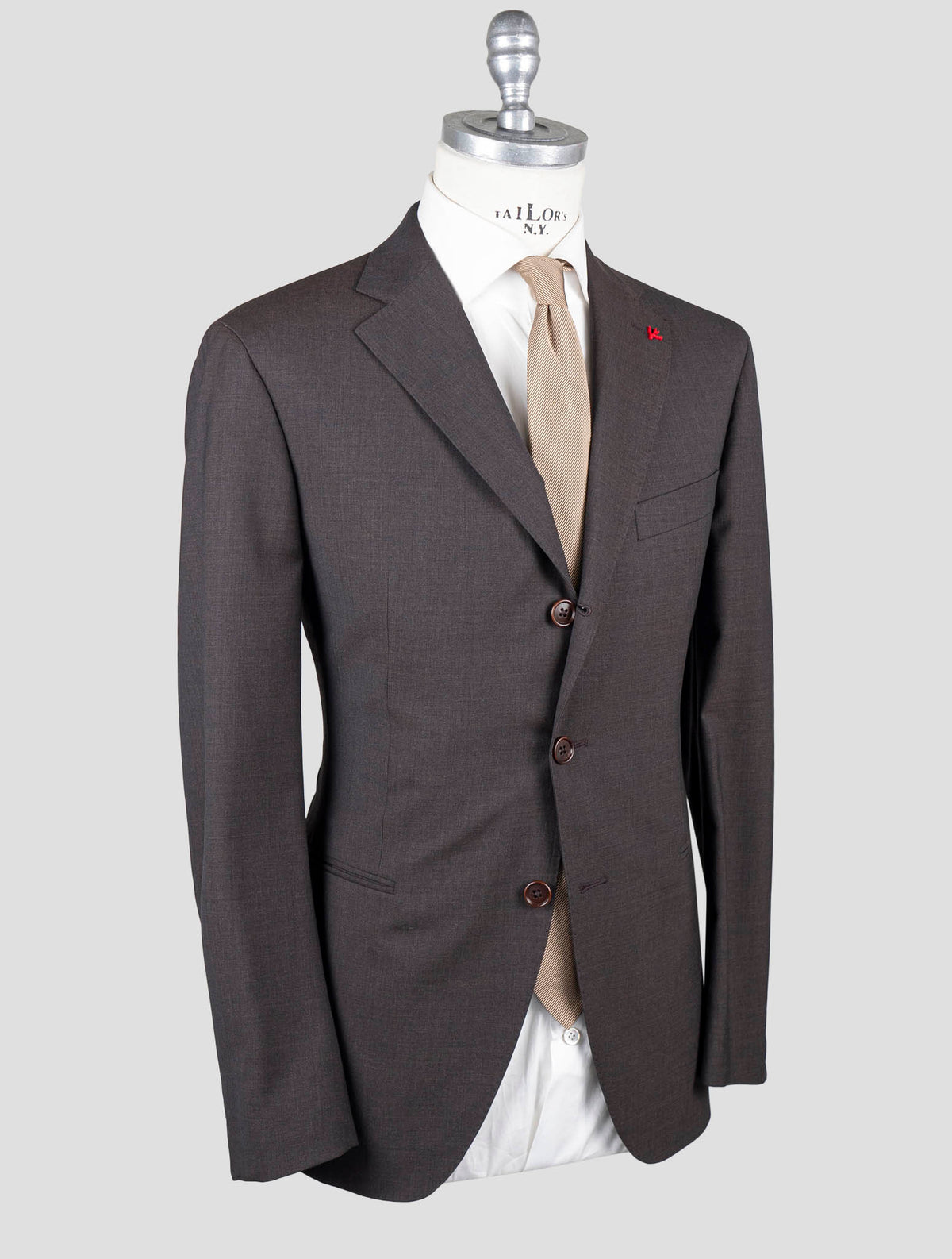 Isaia Brown Wool Silk Suit 2