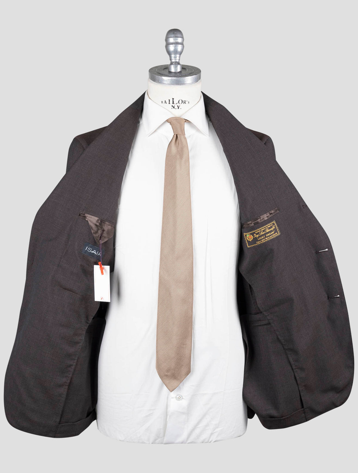 Isaia Brown Wool Silk Suit 6