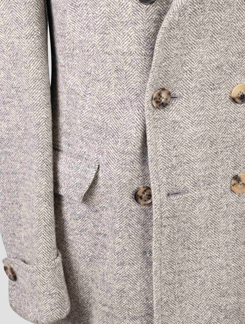 Isaia Gray Wool Overcoat 5