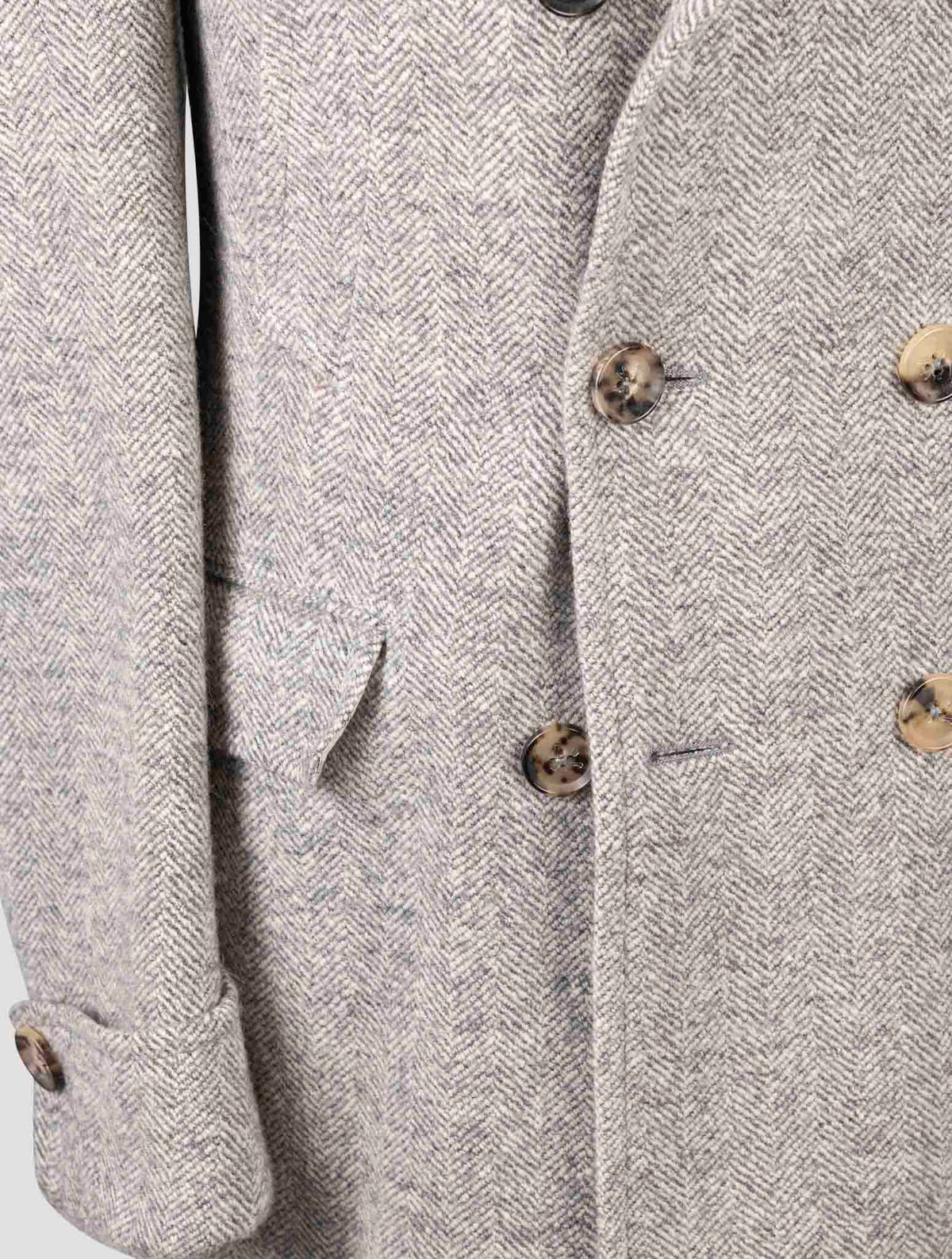 Isaia Gray Wool Overcoat 5