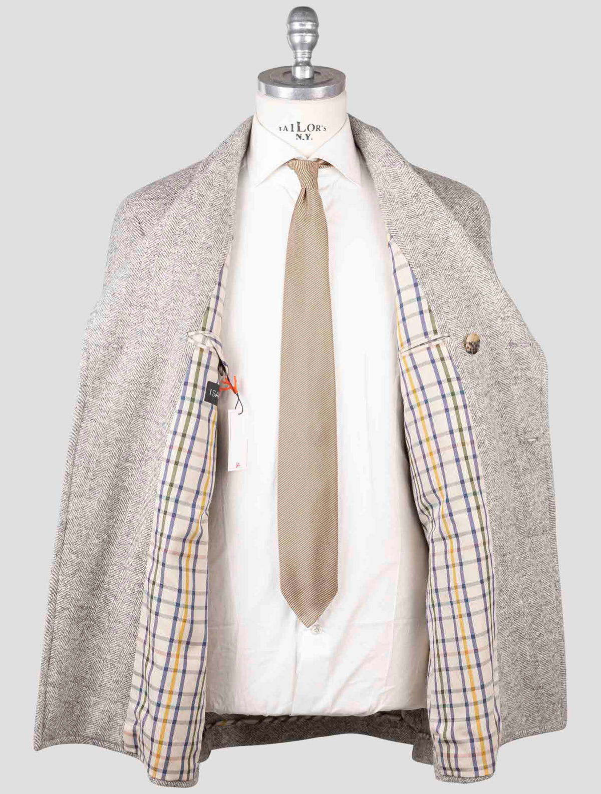 Isaia Gray Wool Overcoat 6