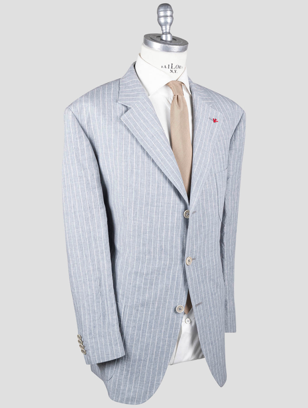 Isaia Gray Linen Suit 2