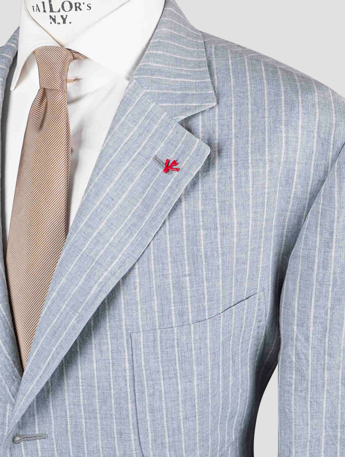 Isaia Gray Linen Suit 4