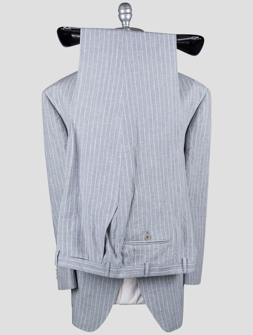 Isaia Gray Linen Suit 8