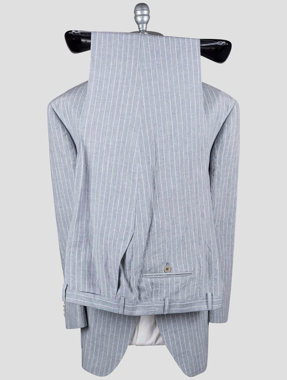Isaia Gray Linen Suit 8