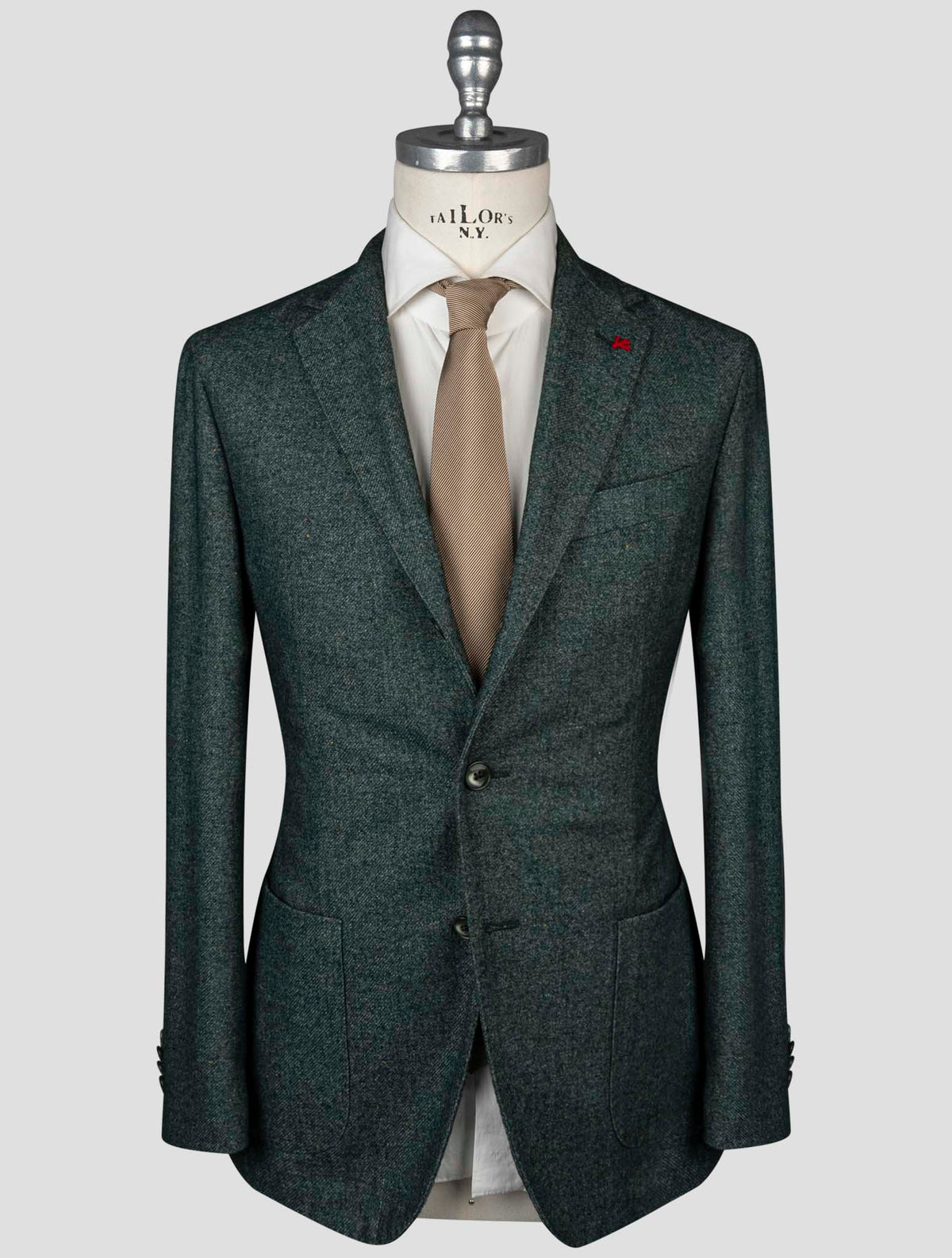 Isaia Green Wool Pa Blazer 1