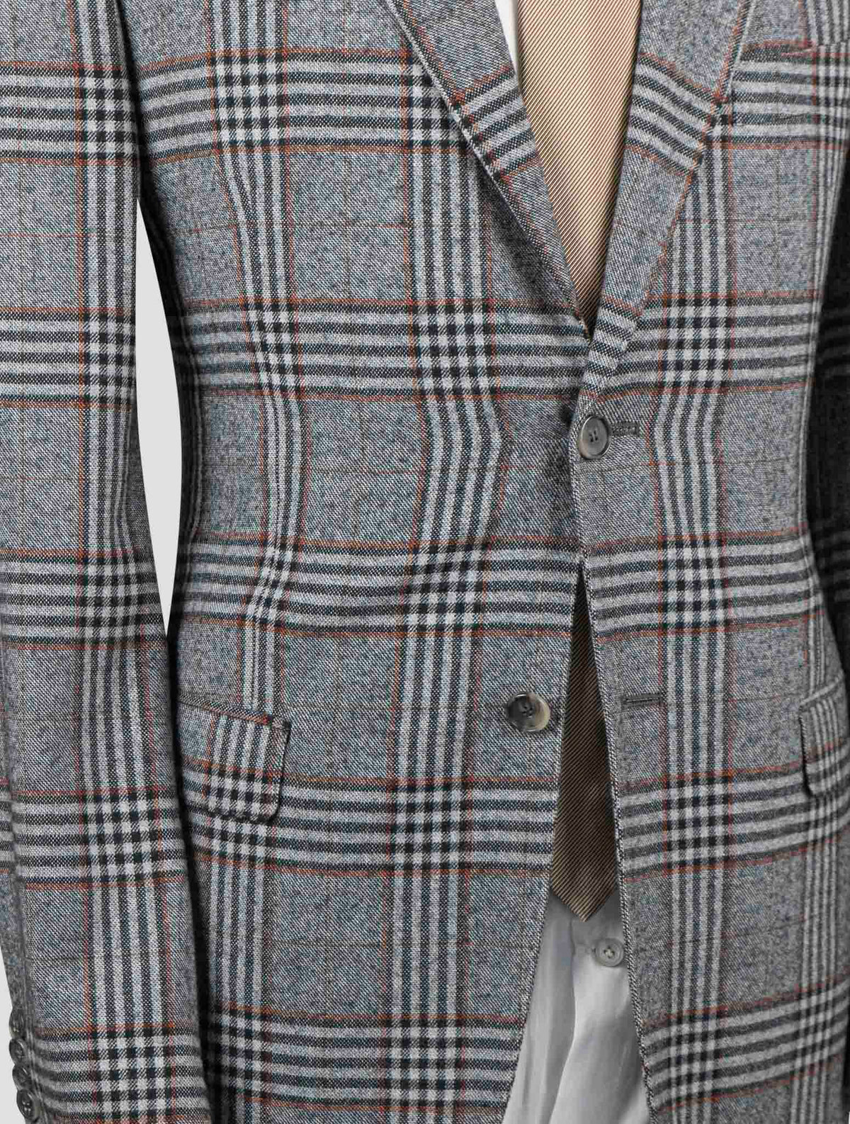 Isaia Multicolor Wool Cotton Blazer 4