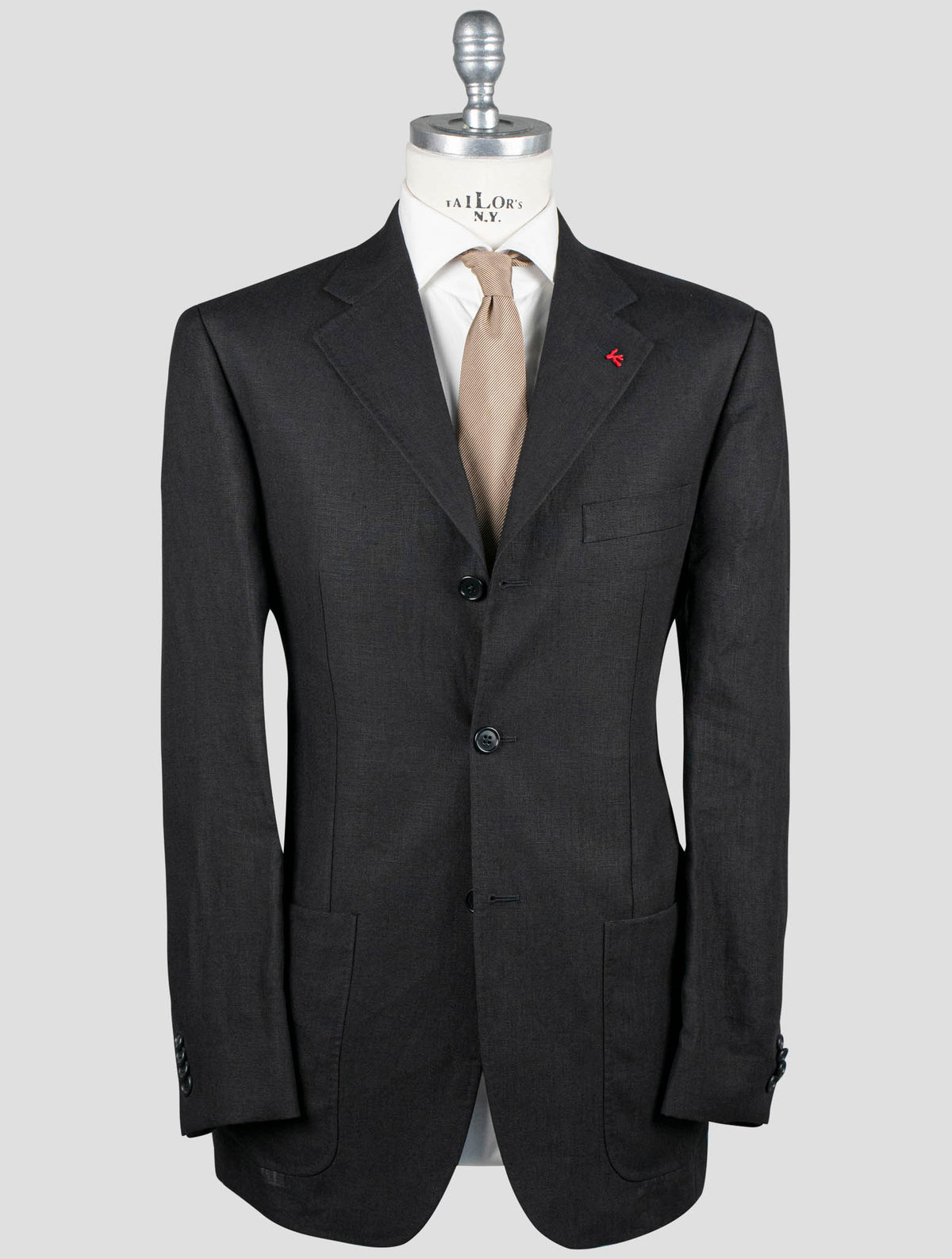Isaia Blue Linen Blazer 1