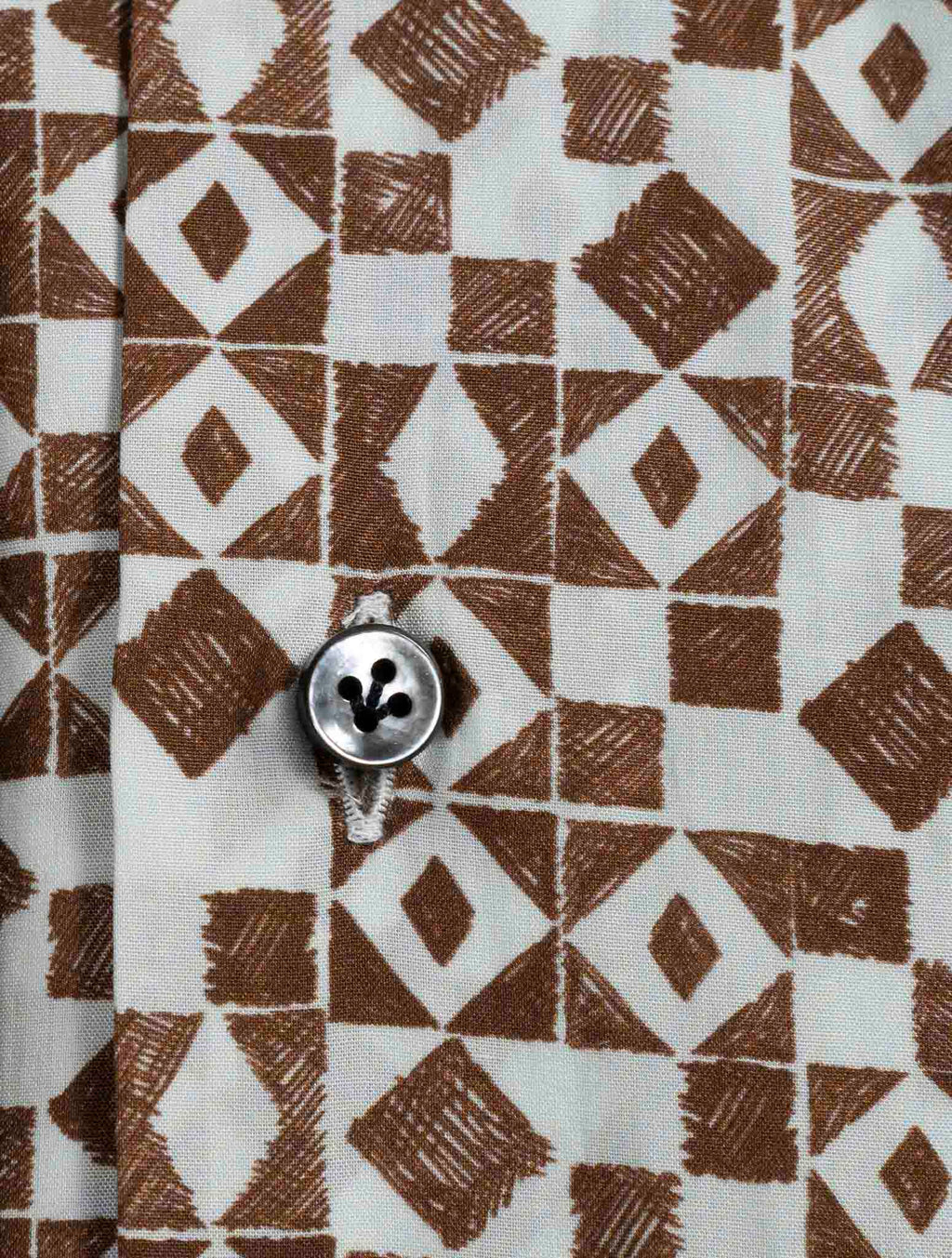 Barba Napoli Brown White Lyocell Cotton Shirt 4