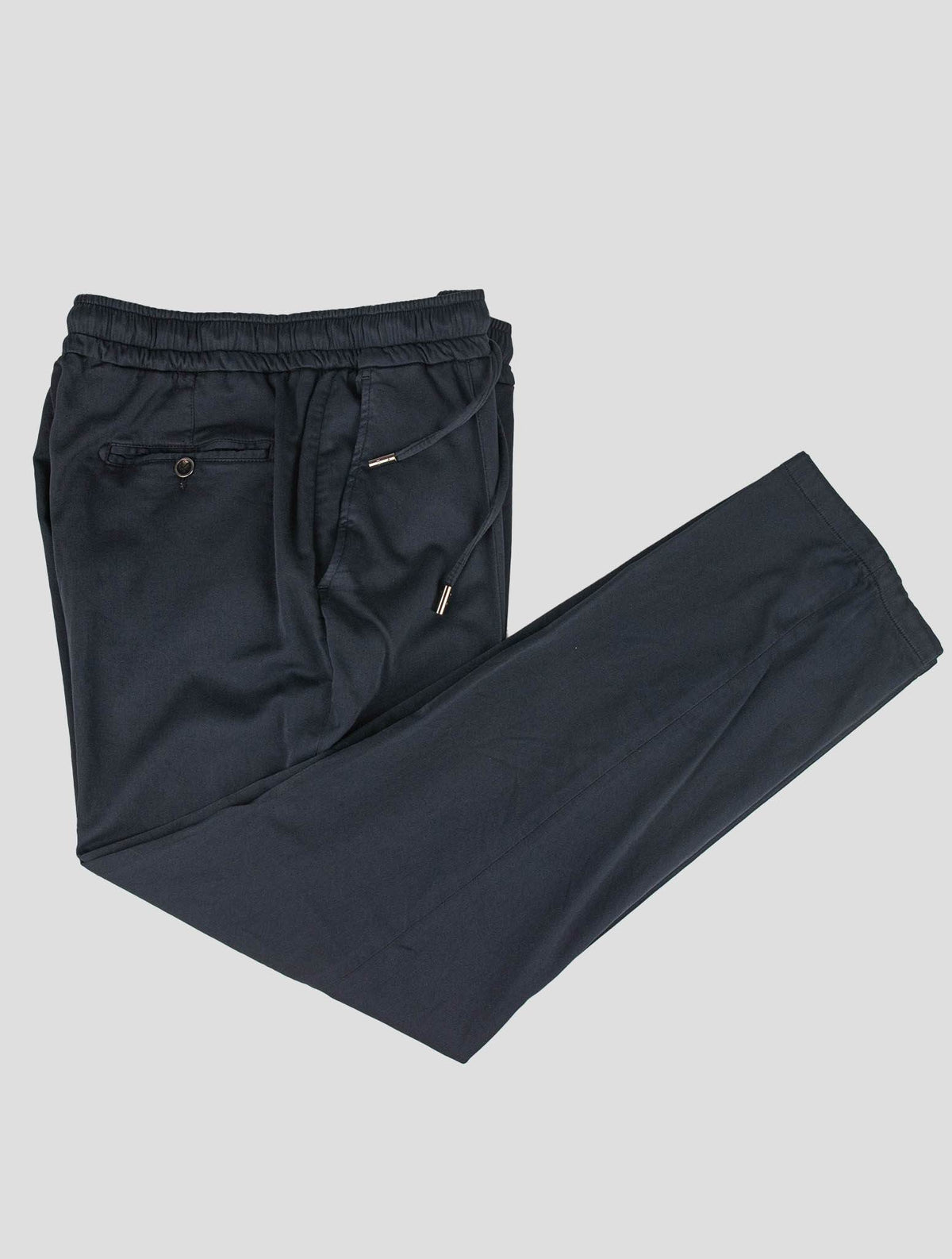 Isaia Blue Cotton Cashmere Ea Pants 1