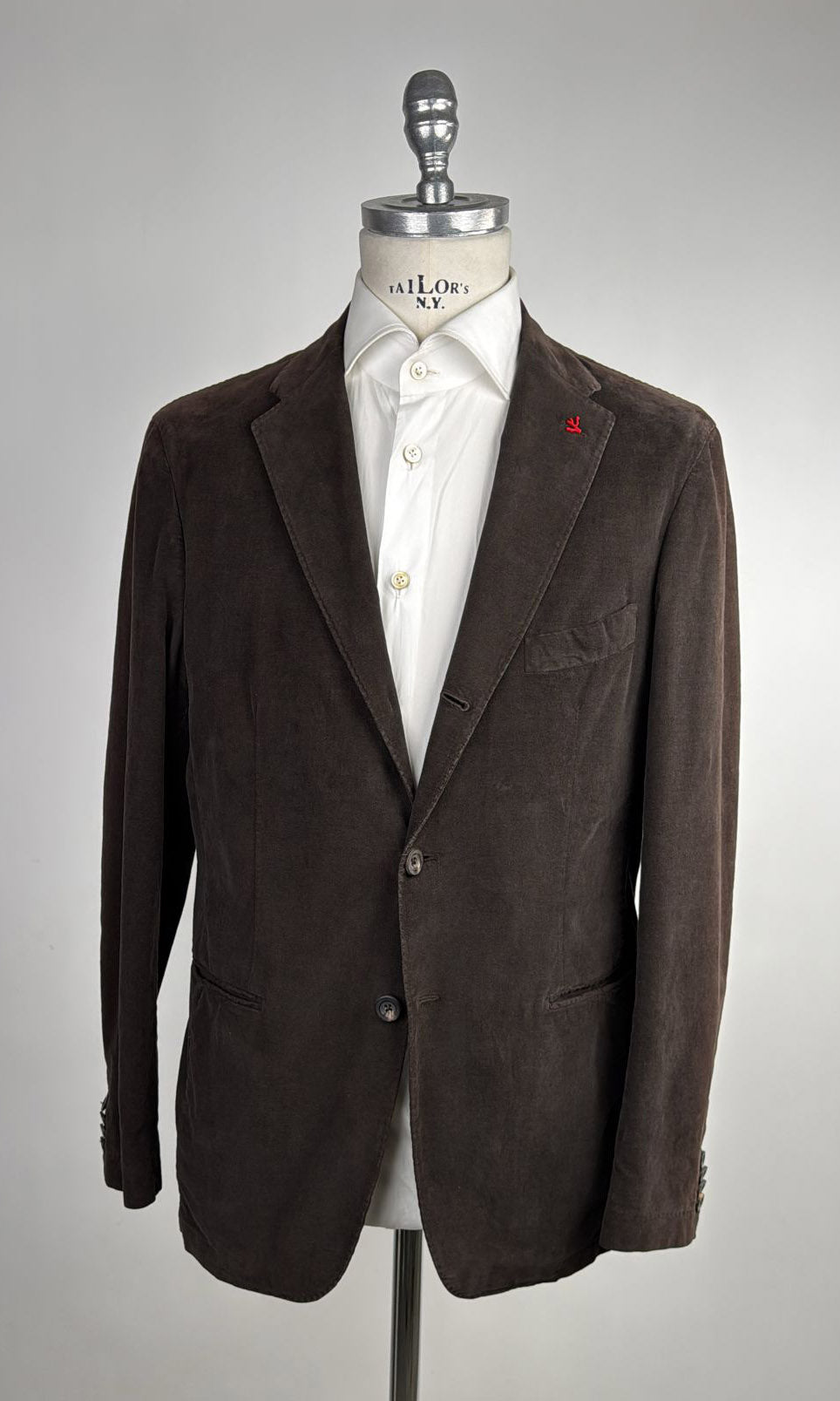 Isaia Brown Cotton Ea Blazer 1