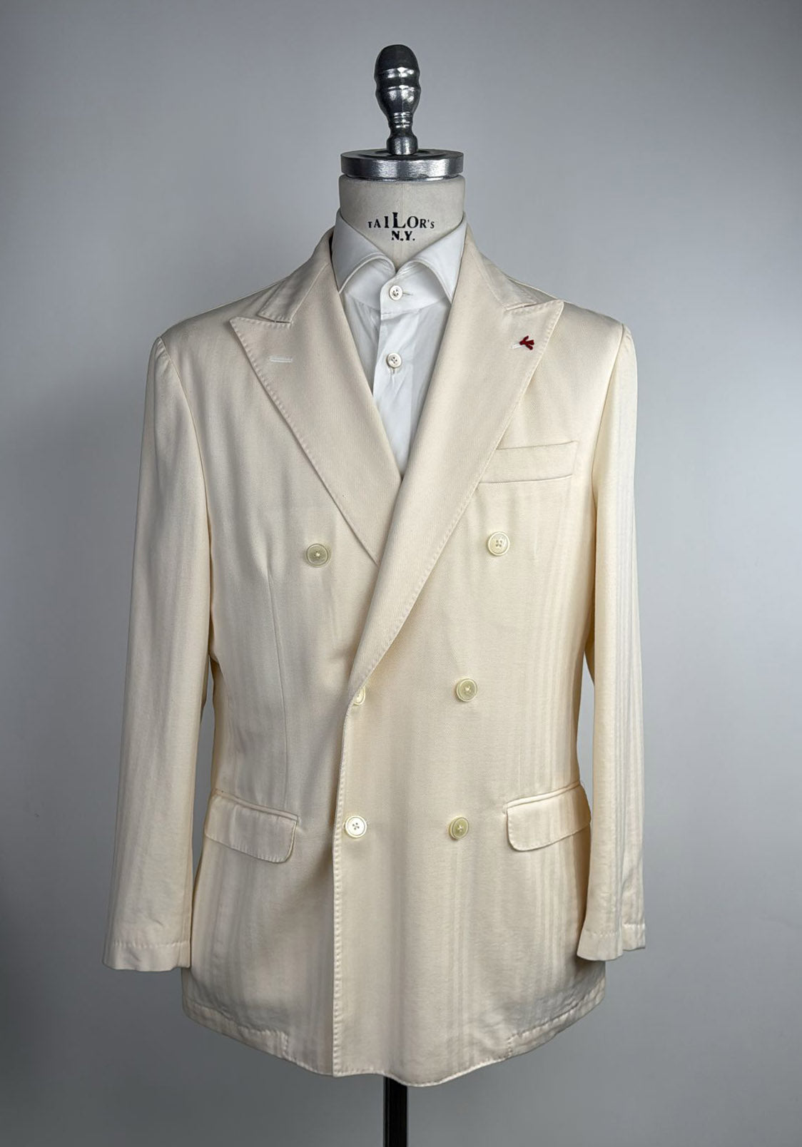 Isaia Beige Wool Linen Blazer 1