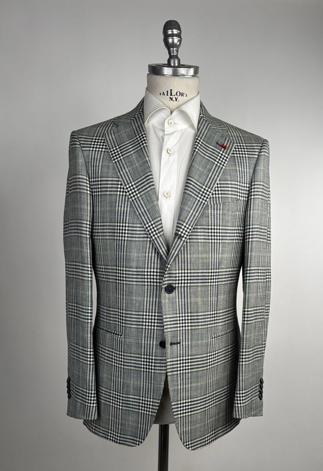 Isaia Multicolor Silk Linen Wool Blazer 1