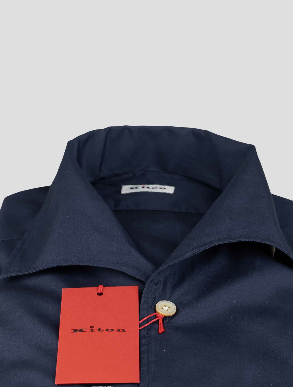 Kiton Blue Navy Cotton Shirt 2