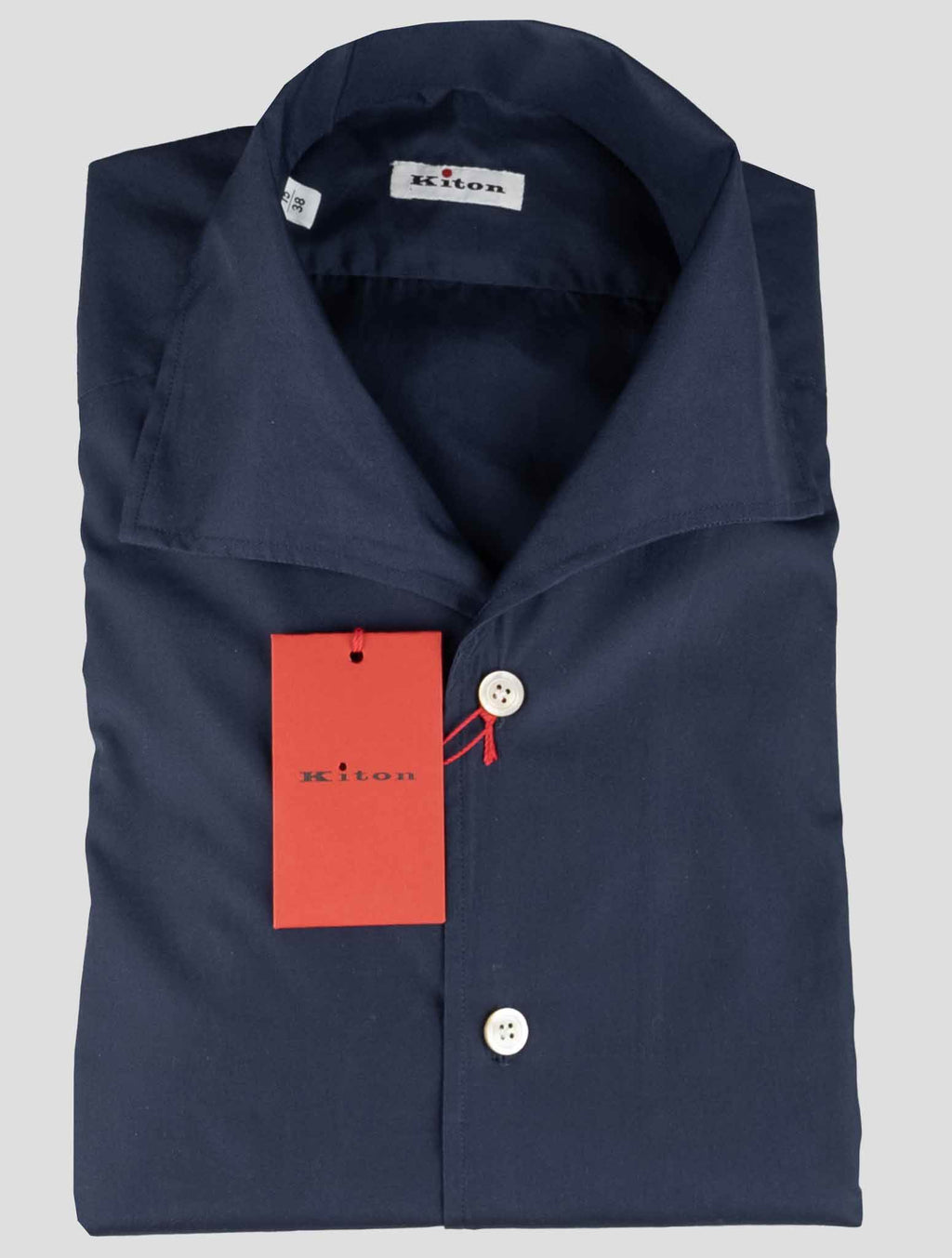 Kiton Blue Navy Cotton Shirt 4