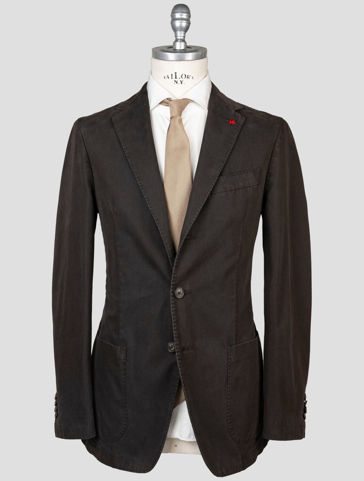 Isaia Brown Cotton Pa Suit 1