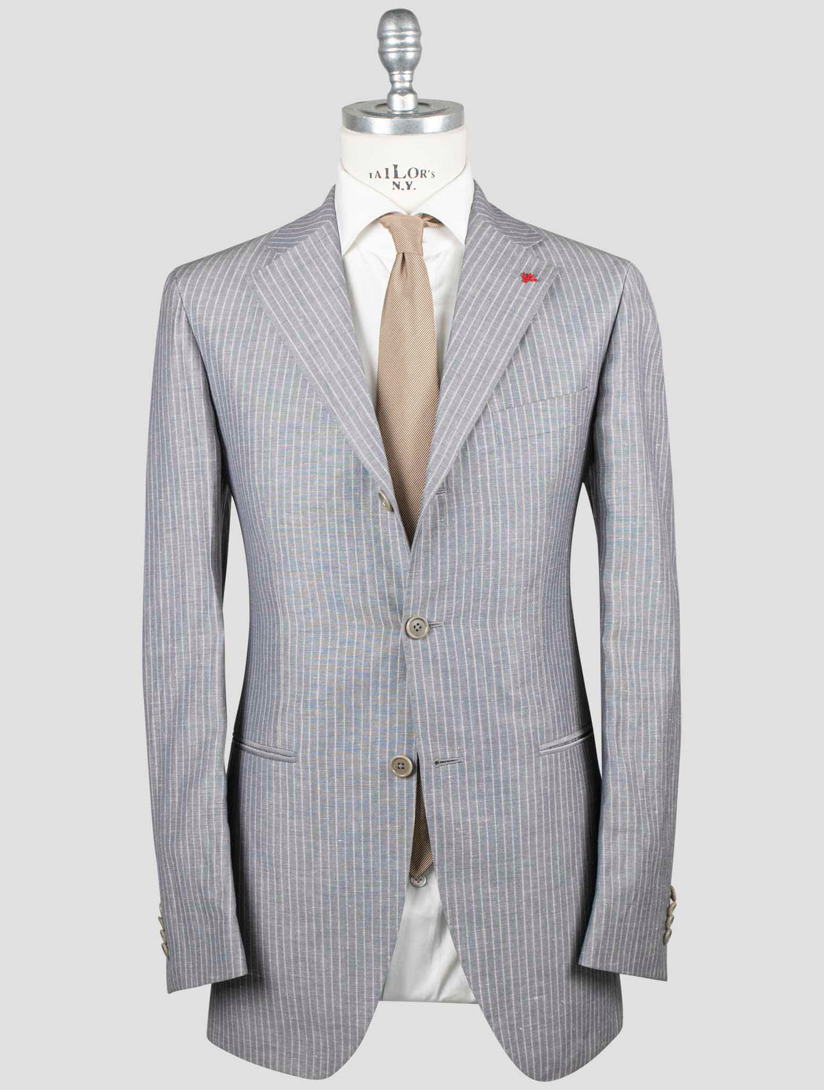 Isaia Gray Wool Linen Suit 1