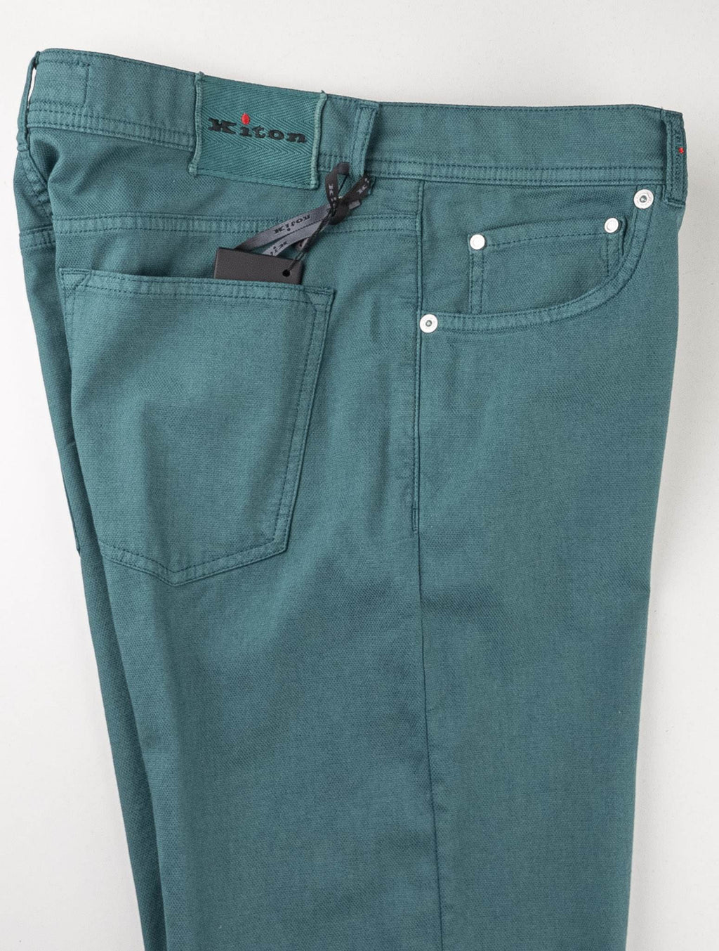 Kiton Green Cotton Ea Jeans 4