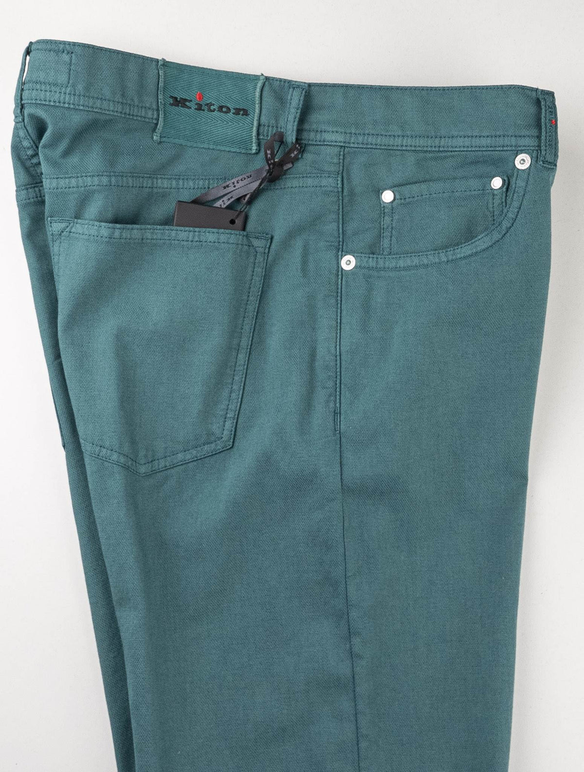 Kiton Green Cotton Ea Jeans 4