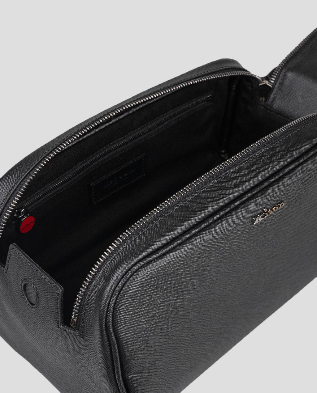 Kiton Black Leather Pochette 3