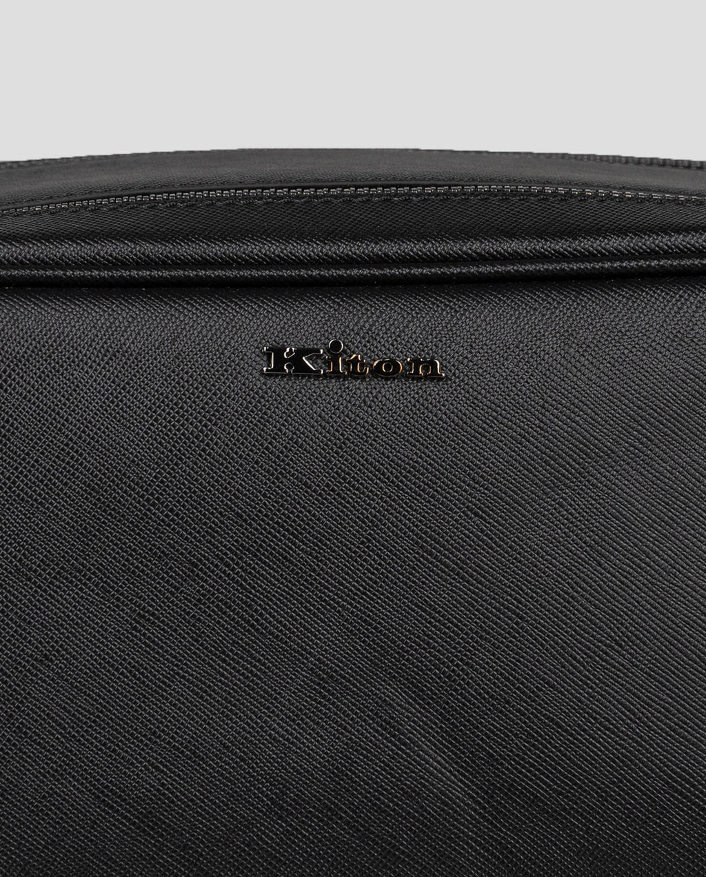 Kiton Black Leather Pochette 5
