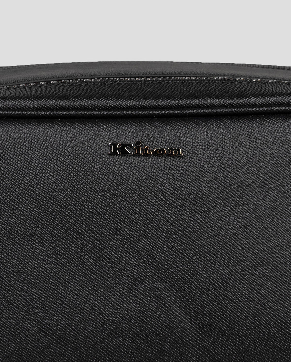Kiton Black Leather Pochette 5