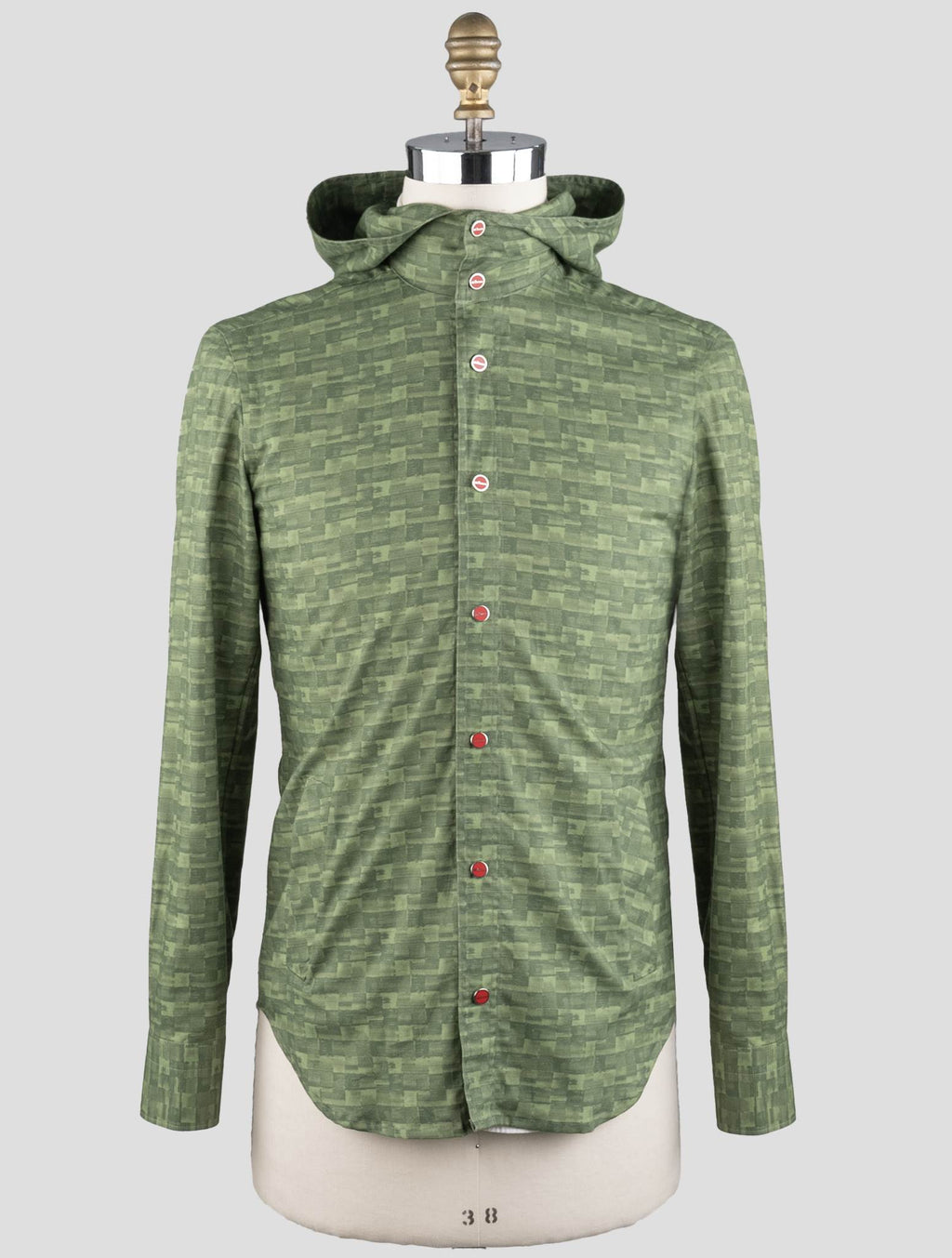 Kiton Green Cotton Overshirt Mariano 1