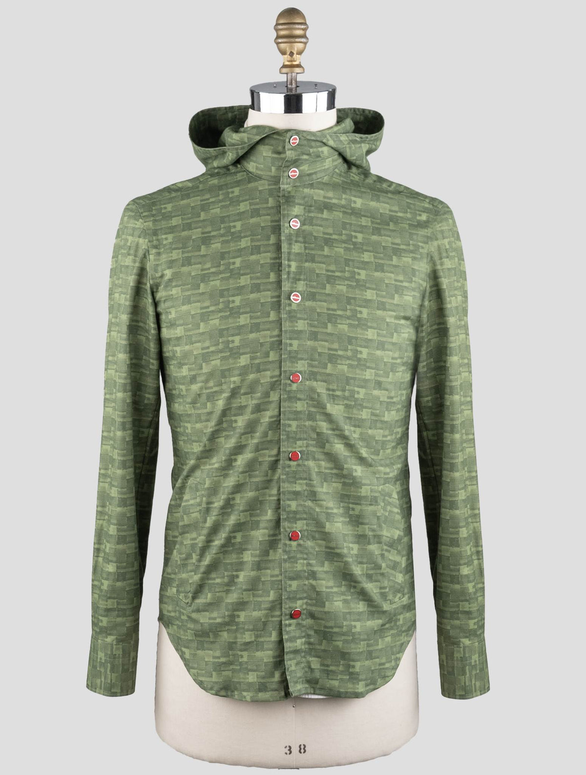 Kiton Green Cotton Overshirt Mariano 1