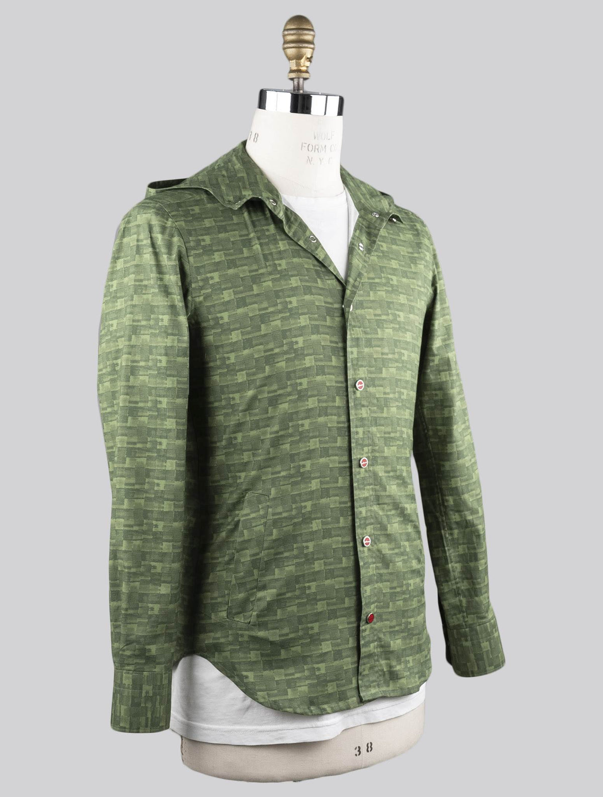 Kiton Green Cotton Overshirt Mariano 3