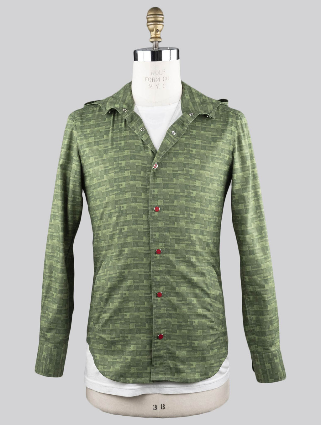 Kiton Green Cotton Overshirt Mariano 5