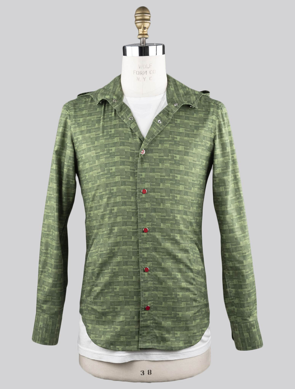 Kiton Green Cotton Overshirt Mariano 5