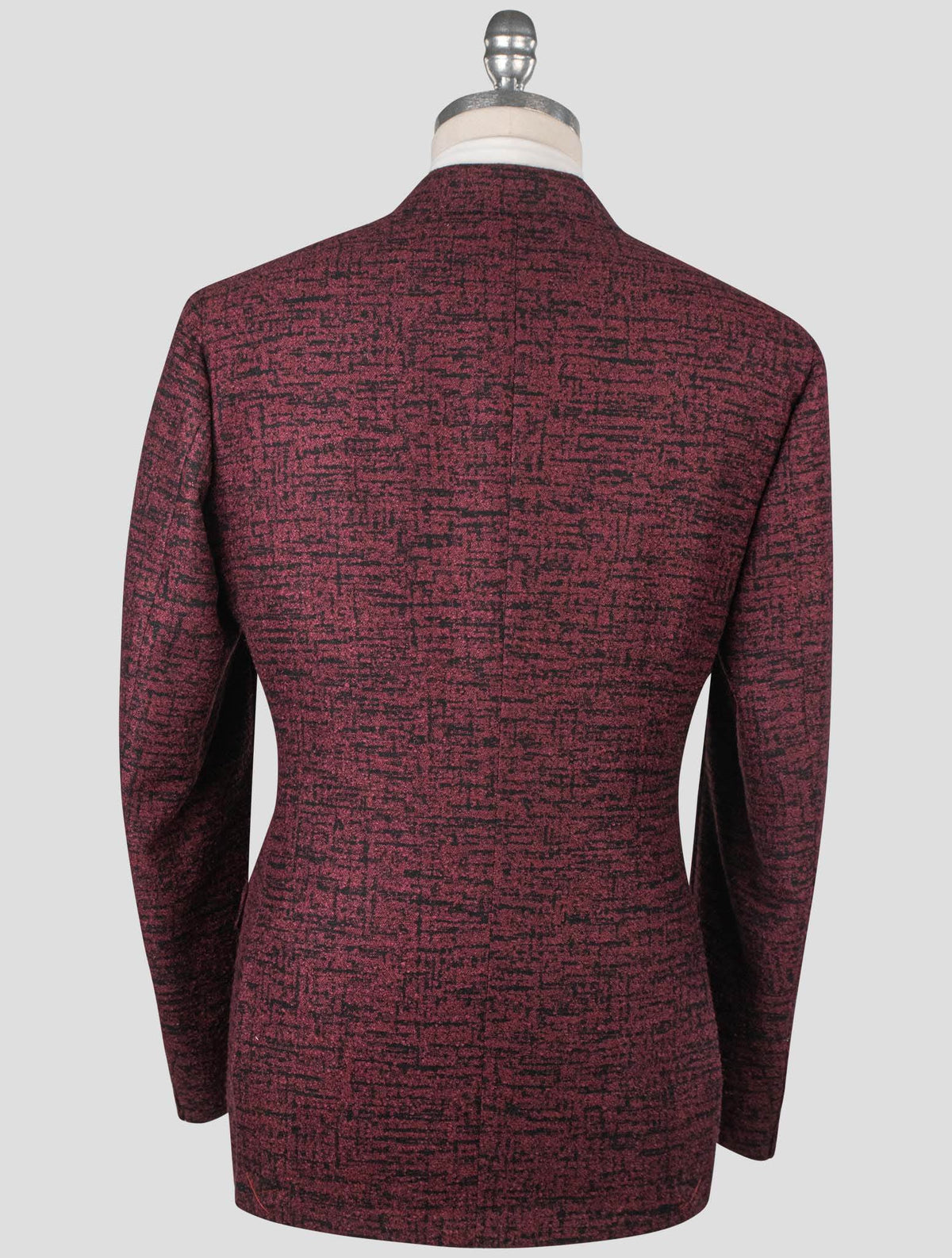 Isaia Burgundy Wool Silk Camel Blazer 4