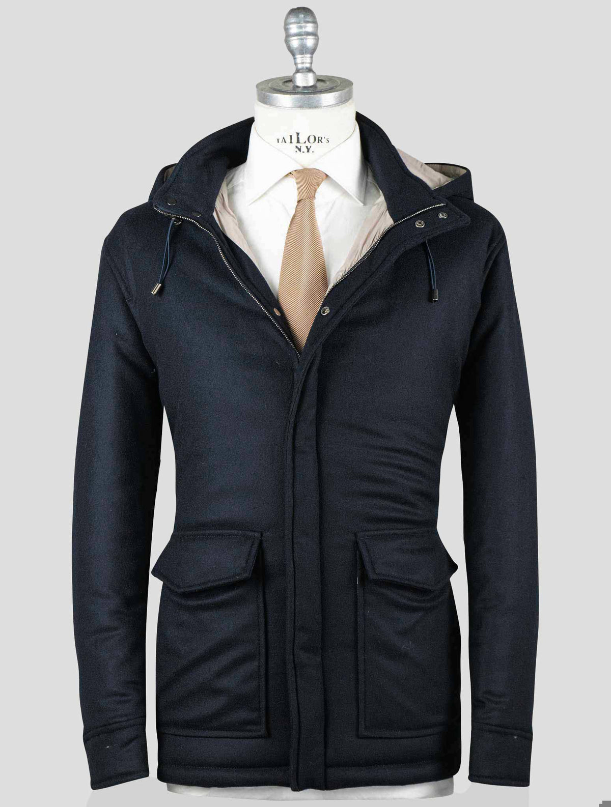 Barba Napoli Dark Blue Cashmere Ea Coat BCY4 14
