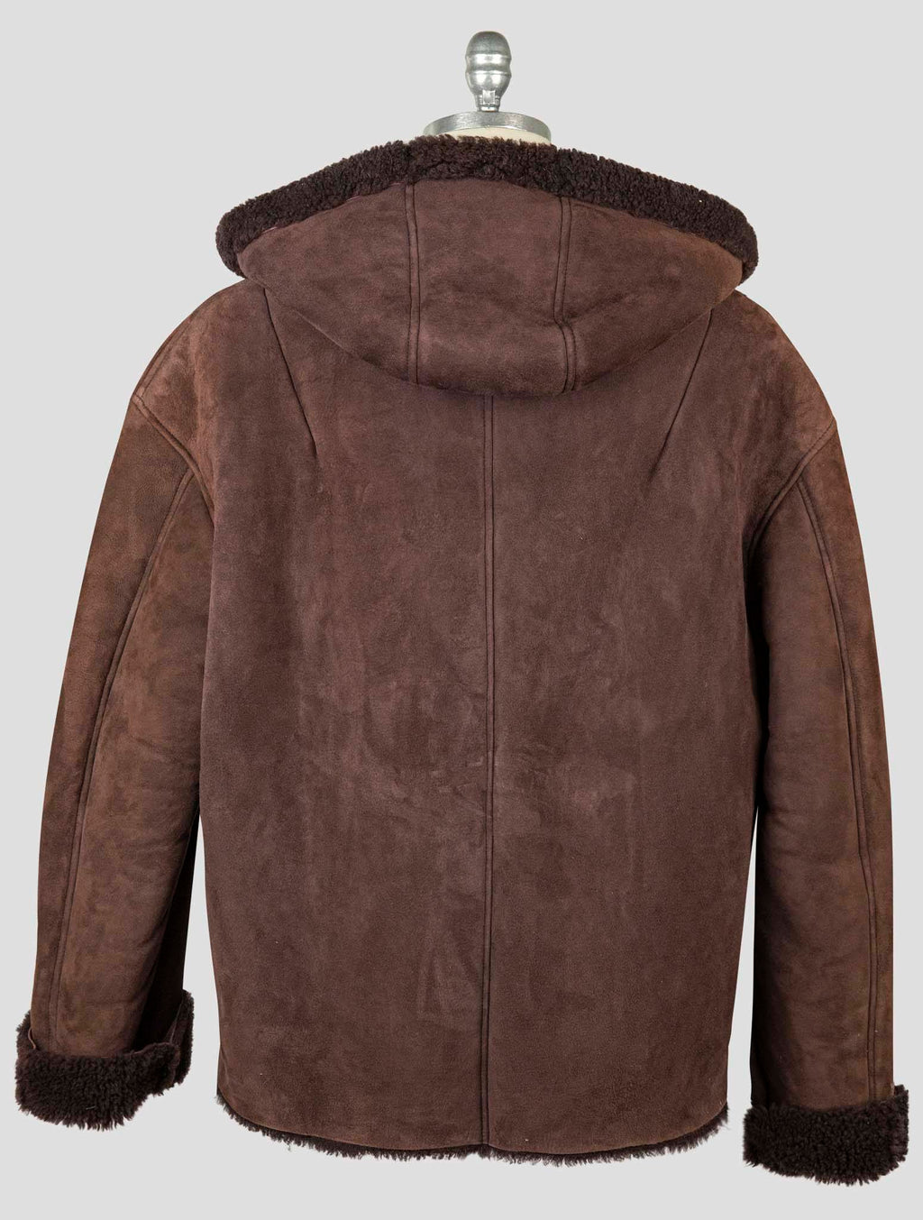 Kayne West Burgundy Shearling Coat Season 5 3