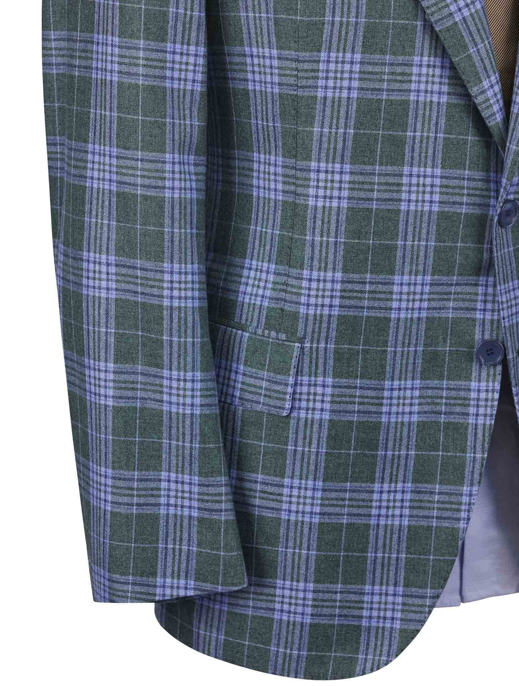 Cesare Attolini Green Light Blue Cashmere Silk Blazer 6