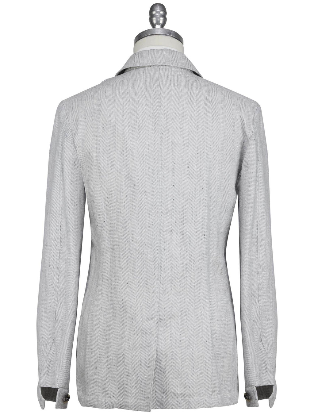 Luigi Borrelli Gray Linen Virgin Wool Coat 5