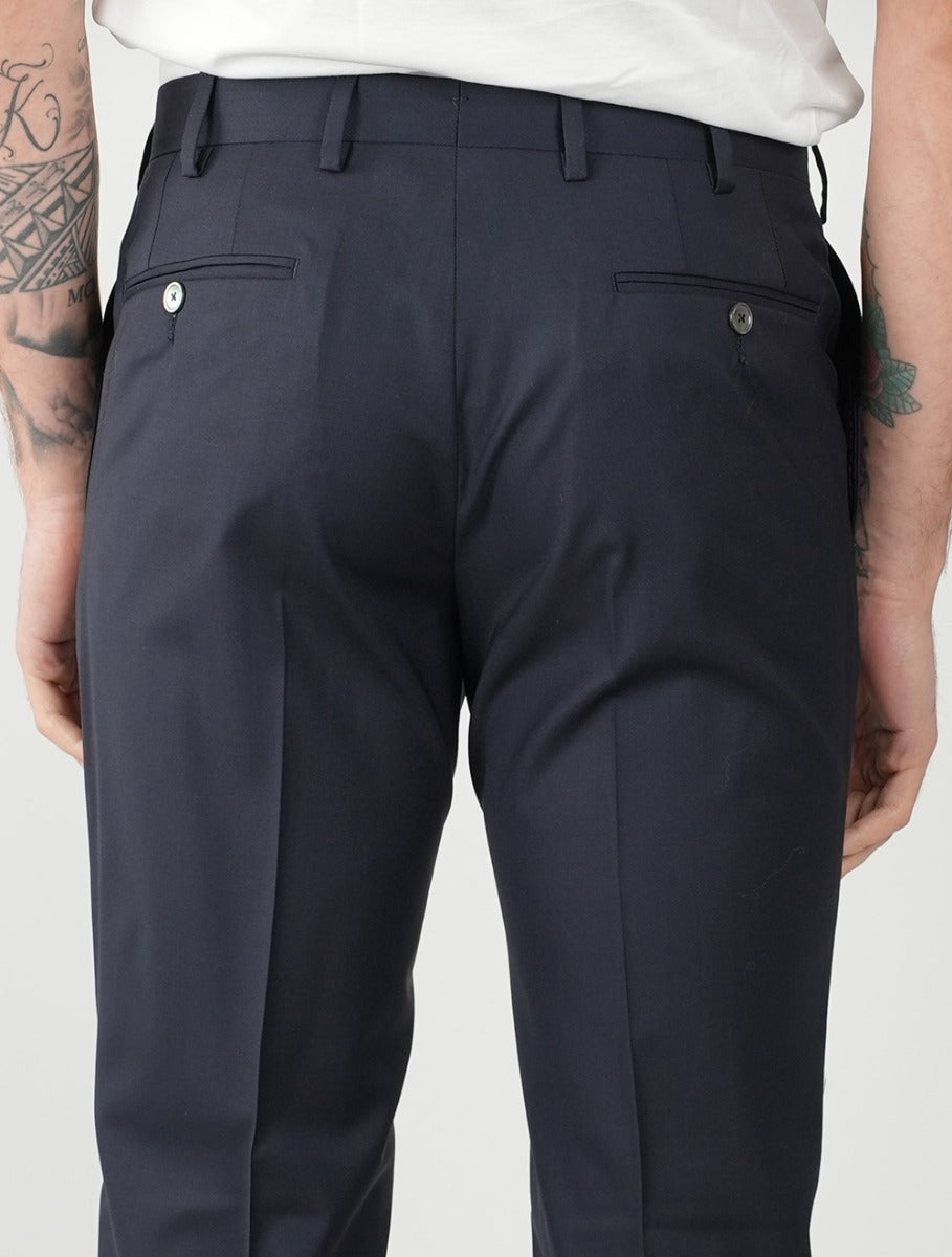 MARCO PESCAROLO Dark Blue Wool Dress Pants 6
