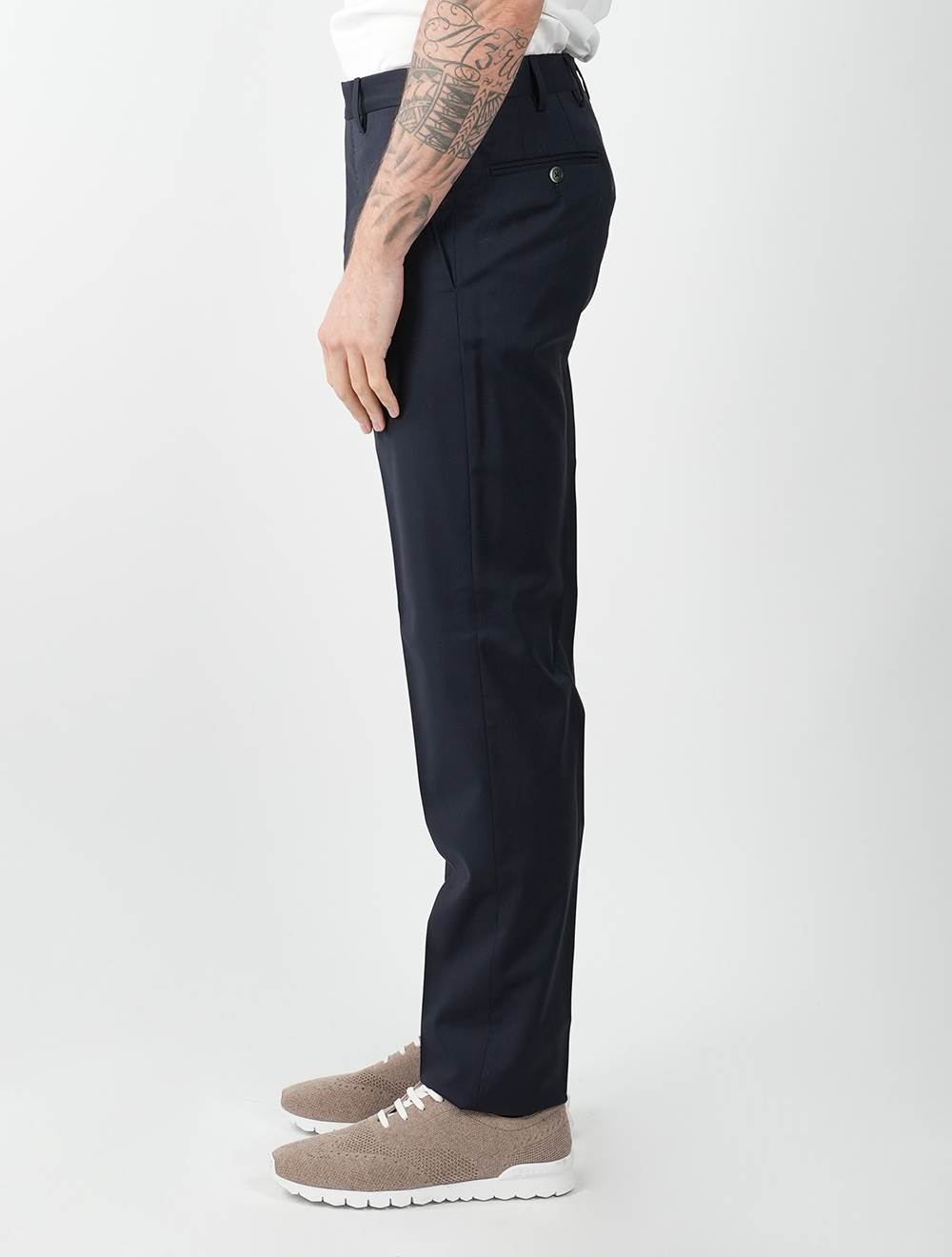 MARCO PESCAROLO Dark Blue Wool Dress Pants 9